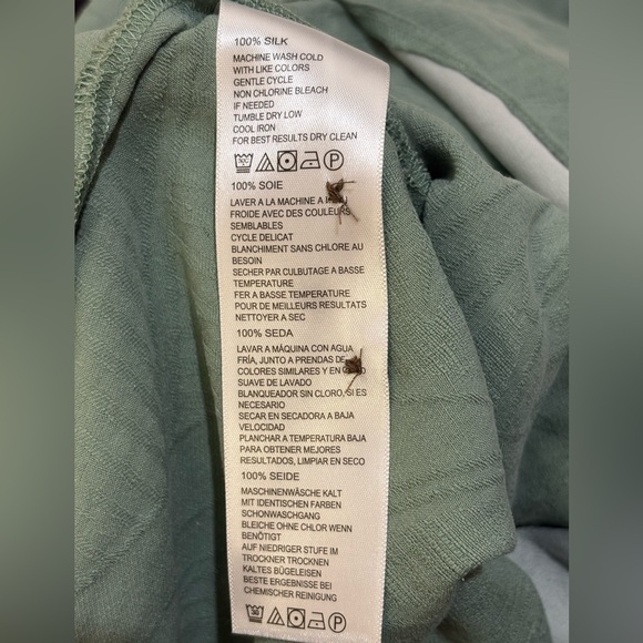 Tommy Bahama Silk Short Sleeve Shirt Mens Large Green - Picture 7 of 7